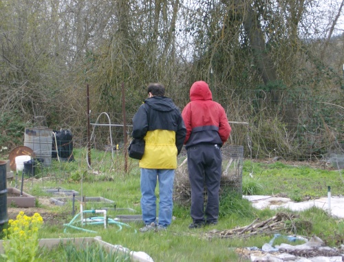 tom and bert in the garden