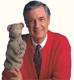 Mr. Rogers and Daniel Striped Tiger