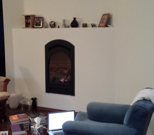 Fireplace in situ (and in use)